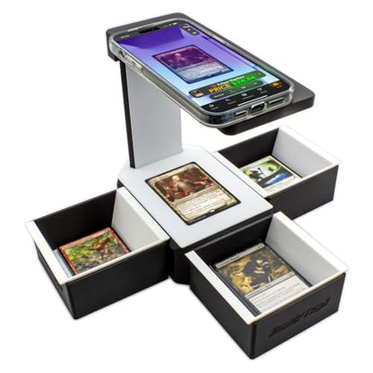 EnderToys MTG Card Scanner - Scan Station Deluxe - TCG Sleeved & Unsleeved | Trading Card Scanner Sorting Tray MTG Scanner - color: Scan Station Deluxe Set - Black