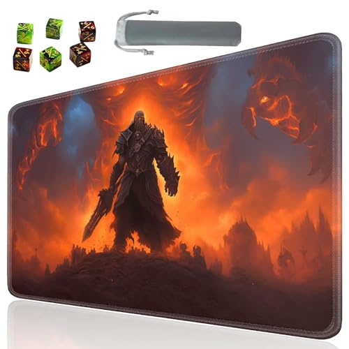 Board Game for TCG Playmat Table Mats Games Size 60X35 cm Mousepad Compatible for MTG RPG CCG Trading Card Game Play mats with 6 Dice (Playmat 134) - color: Sotw-playmats-1-134