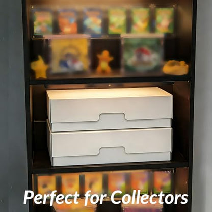 4-Pack Toploder Trading Card Storage Box,12000Count,Bulk Box For Card With Dividers&Labels,Card Storage Box for TCG/Magic/Mtg Basketball Cards, Collectible Trading Card Boxes - style: 5 Row-4 pack
