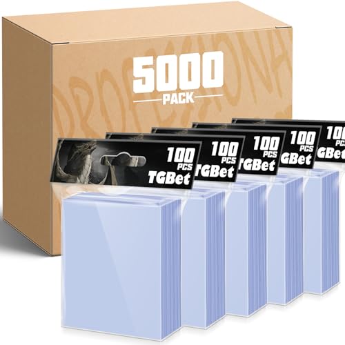 5000 Count MTG Card Sleeves, Top Loaders for Trading Cards, Soft Baseball Card Penny Card Sleeves Fit for Baseball Card, Game Cards, Sports Cards - color: 5000p
