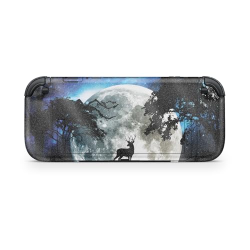 Glossy Glitter Gaming Skin Compatible with Nintendo Switch 2 Console Only - Moonlight Deer - Premium 3M Vinyl Protective Wrap Decal Cover - Easy to Apply | Crafted in The USA by MightySkins - color: Moonlight Deer, size: Switch 2 Console Skin Only, style: