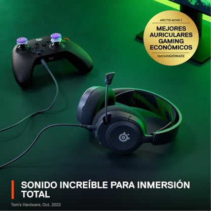 SteelSeries Arctis Nova 1X Gaming Headset - Signature Arctis Sound - ClearCast Gen 2 Mic - Xbox Series X|S, PC, PlayStation, Switch, and Mobile