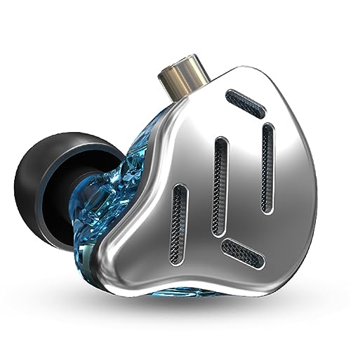 CCA KZ Zax in Ear Monitor Headphones 16 Units 7BA 1DD Hybrid Drivers HiFi IEM Earphones High Clarity Metal Gaming Earbuds with 2 Pin Detachable Cable - color: KZ ZAX Silver, size: no mic