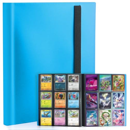 Card Binder 9-Pockets,Trading Card Binder,20 Pages, 360 Card Capacity Collection Binder, Card Folder for MTG, TCG, Game Cards & Sports Cards (Sky blue) - color: Sky blue