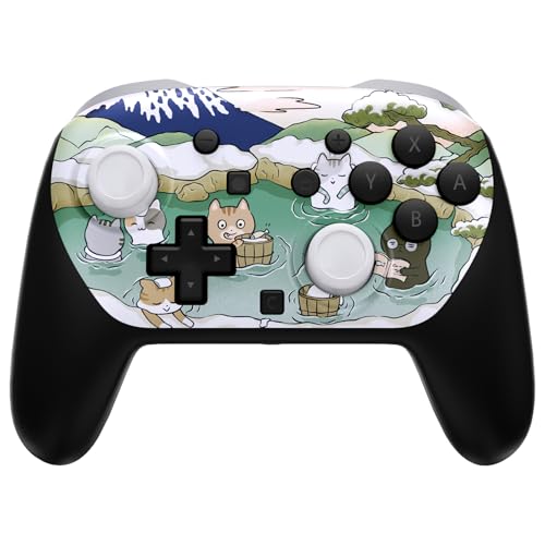 eXtremeRate DIY Replacement Faceplate Shell for Nintendo Switch 2 Pro Controller, Custom Front Housing Case, Thumbsticks and Screwdriver Tools for Switch 2 Pro Controller - Hot Spring Kitties - color: Hot Spring Kitties