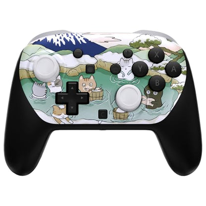 eXtremeRate DIY Replacement Faceplate Shell for Nintendo Switch 2 Pro Controller, Custom Front Housing Case, Thumbsticks and Screwdriver Tools for Switch 2 Pro Controller - Hot Spring Kitties - color: Hot Spring Kitties