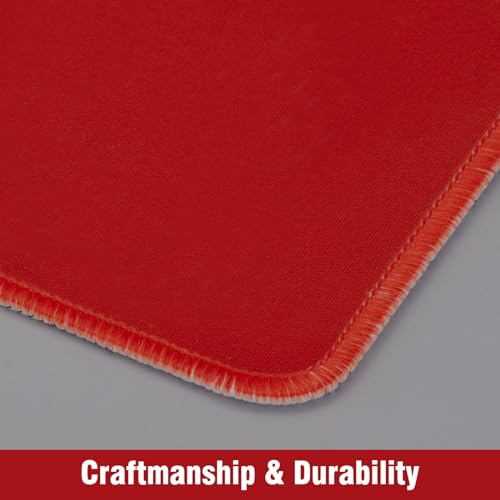Biouai Playmat for TCG Card Playing Game, 2PCS Stitched Play Mat with Tube for Cards Gameplay, MTG, Yugioh, Magic The Gathering（ (24 x 14 in, 2 Pack)） - color: Black & Red