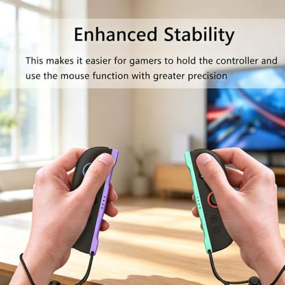 Arvytosty Magnetic Wrist Straps for Switch 2 Controller, 1 Pair Compatible with Switch 2 Mouse Mode, Replacement Wrist Strap with Responsive SR/SL Buttons (Purple/Light Green) - color: Purple/Light Green