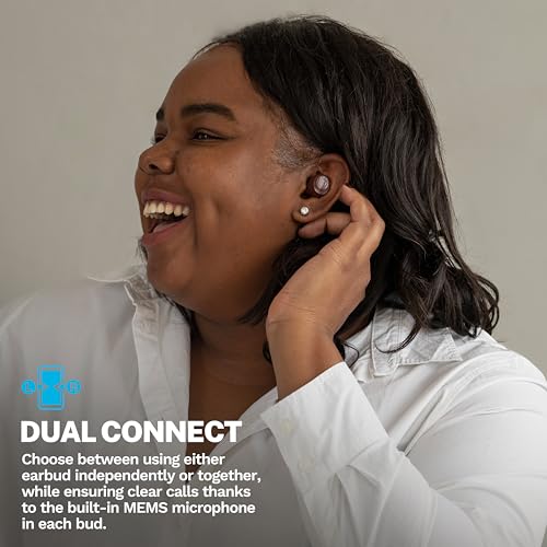 JLab Go Air Pop+ Tones True Wireless Earbuds, in Ear Bluetooth Headphones with Microphone, 35H Playtime, USB-C Charging Case, Dual Connect, EQ3 Sound, 4625 W - color: B-4625 W, style: Tones+