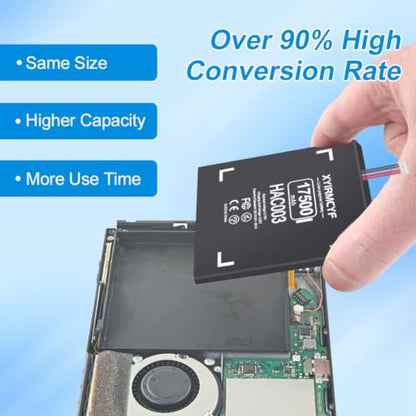 XYIRMCYF 17500mAh HAC-003 Battery, (New Upgrade) Super Capacity Battery for Nintendo Switch 2017 Game Console HAC-001 Internal with Repair Kits - color: HAC003-17500