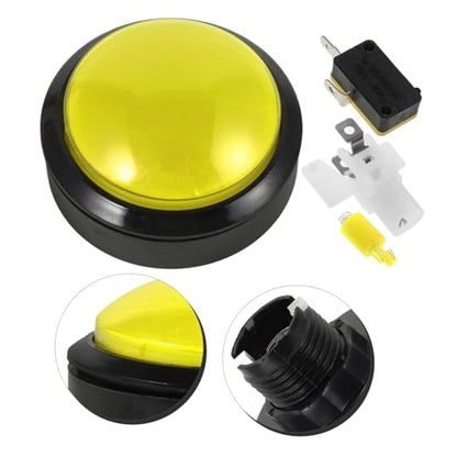 HEALLILY LED Illuminated Game Push Button Switch for Arcade Machines Round Replacement Button Micro Switch Easy to Install Compatible Game Consoles