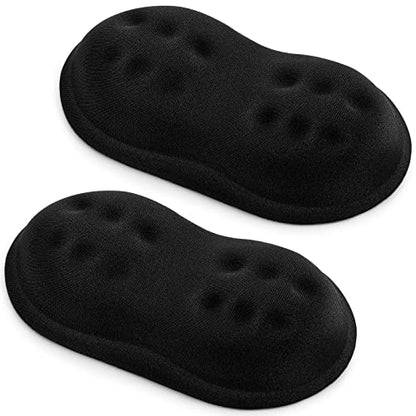 2 Pack Mouse Wrist Rest, Canjoy Wrist Rest for Mouse Memory Foam Wrist Pad | Superfine Fibre Soft Mouse Wrist Rest Pad Support Cushion with Anti-Skid Rubber Base, Pain Relief Mouse Hand Rest - color: Black-upgraded