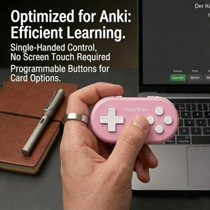 ShanWan Bluetooth Gamepad Keychain Sized Mini Controller for Switch, Windows, Android, iOS & PS4（pink ） - color: PINK