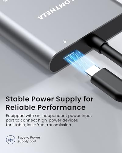 4K 60Hz DisplayPort to Dual HDMI Adapter, MST Splitter for Dual Monitor Extender, Supports Extended & Mirror Mode, Plug and Play, USB Power Cable Included