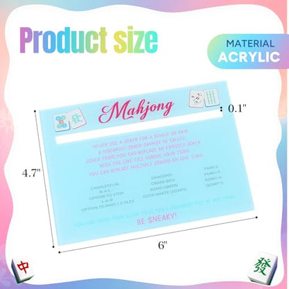 Mahjong Line Finder, 4 Pack Bright Mahjong Rules Helper Reader Beginner-Friendly Accessories - Blue/Purle/Pink/Yellow - color: Blue/Purle/Pink/Yellow