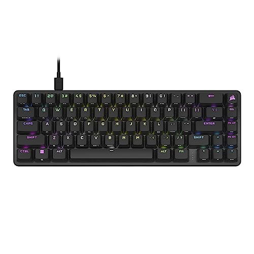 Corsair K65 PRO Mini RGB 65% Optical-Mechanical Wired Gaming Keyboard - OPX Switches - PBT Double-Shot Keycaps - iCUE Compatible - QWERTY NA Layout - Black - color: Black, size: CORSAIR OPX Switches, style: CORSAIR OPX Switches