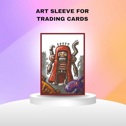 Trading Card Sleeves – 100 Count – Smooth Matte Art Back & Clear Front (66 x 92 mm) – Fits Standard Cards, MTG, Sports & Collector Decks - Clockwork Overlord