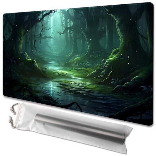MTG Playmat Size 24x14in Free Storage Bags Non-Slip Backing, Ideal for Card Game Enthusiasts TCG Playmat (Mystery) - color: Mystery