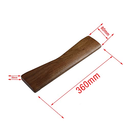Ergonomic Wooden Wrist Rest Solid Wood Walnut for Keychron Q8 - color: Walnut Q8 Wrist Rest