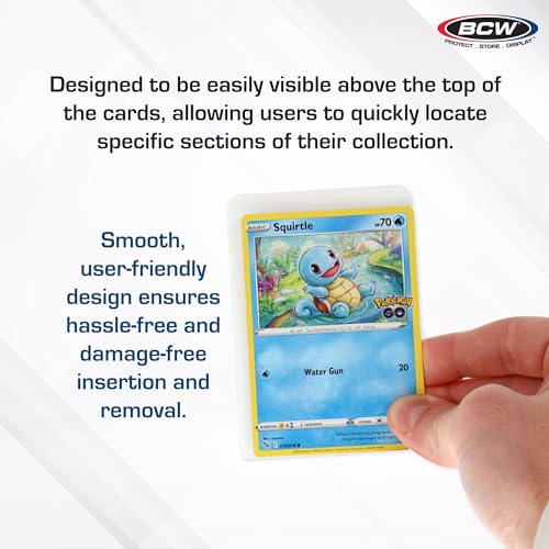 BCW Trading Card Dividers (100 Pack) | Archival Quality with Write-On Tabs | Fits 3200 & 5000 Super Monster Trading Card Storage Boxes - style: 100 Pack