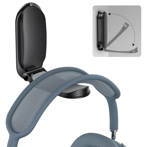 Gavery Headphone Stand Under Desk Foldable Adhesive Headphone Holder Hook Mount for Computer/Gaming Headsets Headphones