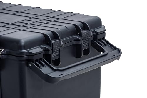 MEIJIA Rolling Waterproof Hard Protective Case, Hard Camera Case with Retractable Pull Handle and Wheels,Customizable Fit Foam Inserted,Black,31.02X19.41X17.71inches - size: 31.02X19.41X17.71inches