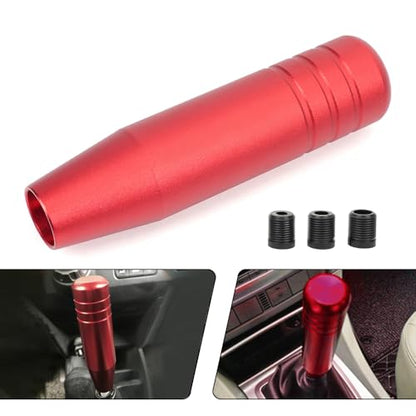 5inch Aluminum Alloy Shift Knob, Heavy Duty Car Gear Lever Stick Shifter Handle fit Most Automatic Manual Vehicle Red - color: Red, size: 13cm