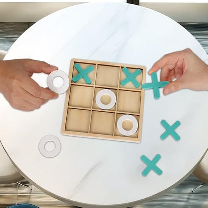 Tic Tac Toe Game - Classic XO Board Game for Kids and Adults - Portable Travel Games for Fun Family Game Night, 7" x 7" - color: Tic Tac Toe