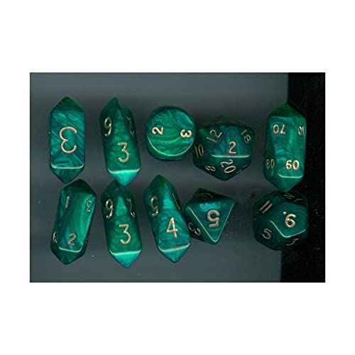 Dice 10-set Hybrid Pearl (16mm) Green