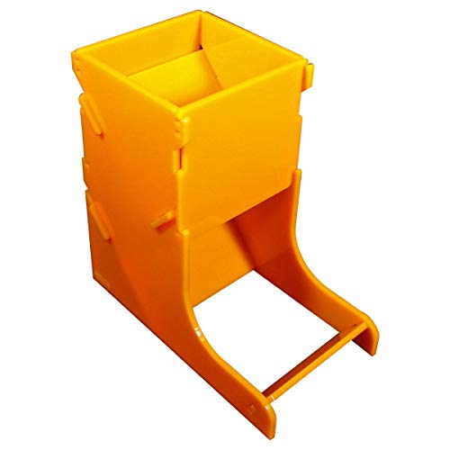 LITKO Dice Tower | TTRPG & Board Games | Gold | Contains rolls, no dice off the table | Fits 16-25mm D6 & polyhedral sets | 5in tall | Laser-cut acrylic | Assembly required - color: Gold