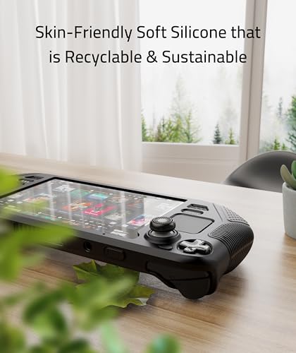 Syntech Protective Silicone Case for Steam Deck OLED & LCD - Black | Upgraded Zero-Gap Fit Fixes Edge Sagging, All-Round Shock Absorption, Non-Slip Grips & Complimentary Thumb Caps Included - color: Black