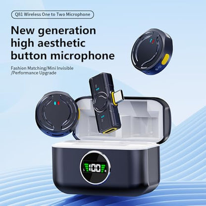Wireless lavalier Microphone is The lightest mini Microphone on The Market. with its Lossless Sound Reproduction and top-of-The-line Recording Capabilities,Wide Compatibility