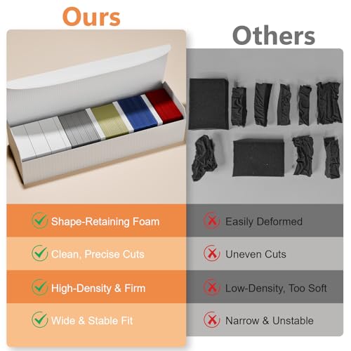 Trading Card Dividers for Storage Boxes - 30PCS High-Density Foam Card Spacer Blocks, Mixed Thickness Box Fillers for MTG, TCG, Baseball & Sports Cards (White) - style: 30PCS