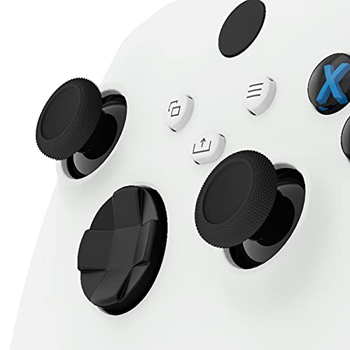 eXtremeRate Replacement Thumbsticks for Xbox Series X & S, Joysticks Repair Kit for Xbox Wireless Controller, Custom Analog Stick Buttons for Xbox One S/X/Elite Controller - Black - color: Black