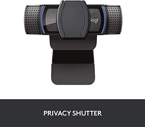 Logitech Webcam C920S HD Pro with Privacy Shutter - 1080p Streaming Widescreen Video Camera - Built in Microphone for Recording