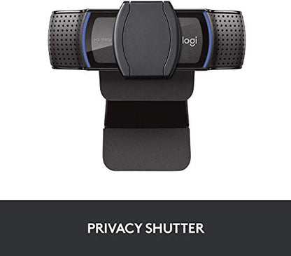 Logitech Webcam C920S HD Pro with Privacy Shutter - 1080p Streaming Widescreen Video Camera - Built in Microphone for Recording