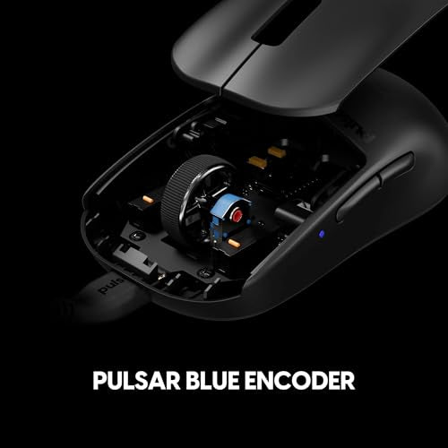 Pulsar Gaming Gears X2 Wired Gaming Mouse, Ultra Lightweight, Optical Switch, 26000 DPI, Motion Sync, PAW3395 Sensor (Medium, Wired, Black) (Renewed)