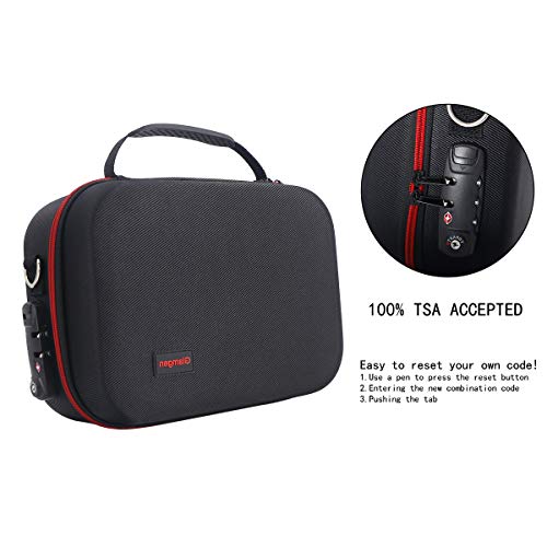 Carrying Storage Case for Nintendo Switch,Large Protective Travel Hardshell Messenger Bag for Switch Console, Pro Controller, Accessories Switch Dock, AC Adapter with 16 Game Cards and Shoulder Strap