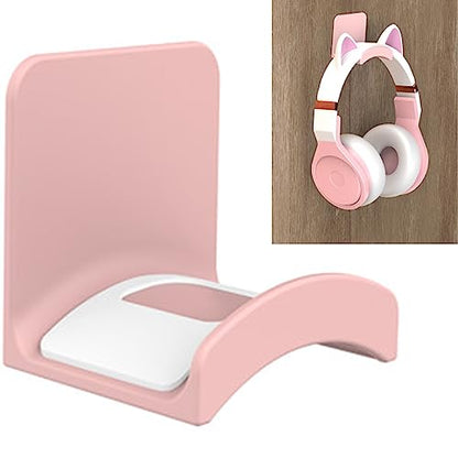 SOKUSIN Headphone Stand Headset Holder - Adhesive Gaming Earphones Hanger, Universal Desk Wall Mount Hook for All Headphone/Controller, Compatible with Beats, AirPods Max,Sony, JBL (Pink) - color: Pink