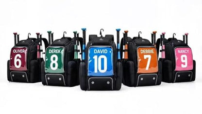 MATEIN PRO Youth Baseball Backpack for 4 Bats, Collapsible Shoe Compartment | Water Resistant, Large, Boys Baseball Bat Bag, Insulated Beverage Pocket, Clear Display Window, Storage Holds Glove, Helmet - color: Black