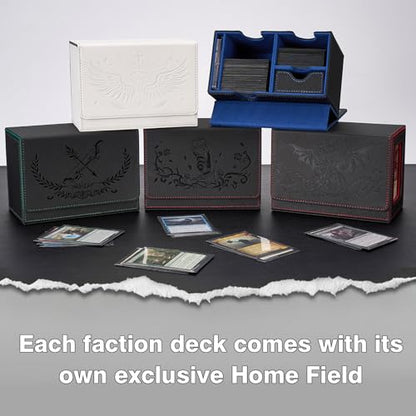 Venssu Zombie Themed MTG Commander Deck Box with Dice Tray (Black&Blue) | Holds 200 Single/160 Double-Sleeved Cards, Fit MTG/PTCG/OPTCG Cards, Strong Magnet, With 2 Dividers & 1 Magnetic Card Holder - color: Zombie
