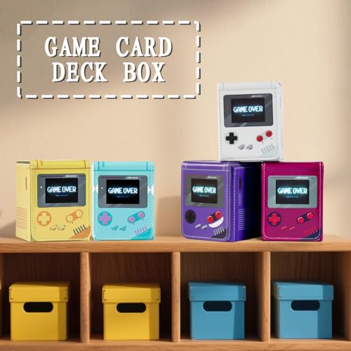 Card Deck Box Fits for YGO MTG,100+ Card Storage Box Trading Games PU Leather Storage Premium Deck Case (Game Purple) - color: Game Purple