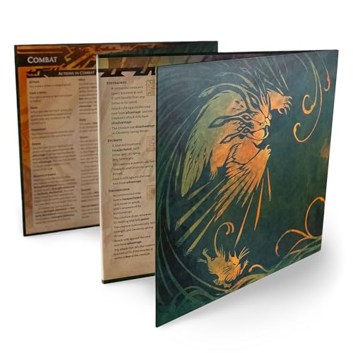 Loot Tavern: Heliana's Guide GM Screen, 4-Panel DND 5e RPG Reference | Monster art, game master tools and quick reference for Heliana's Guide, D&D 5e compatible