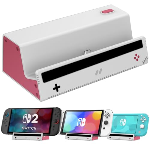HEIYING Switch Charger Dock for Nintendo Switch 2 / OLED/Lite,Charging Dock Station with Standard USB-C Port for Easy Console Charging - color: Grey