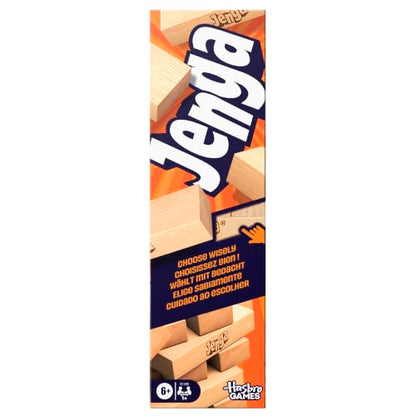Official Hasbro Games Jenga Game | Digital Die for 6 More Ways to Play | Original Wood Block Game | Stacking Tower | Ages 6+ | 1+ Players | Party Games