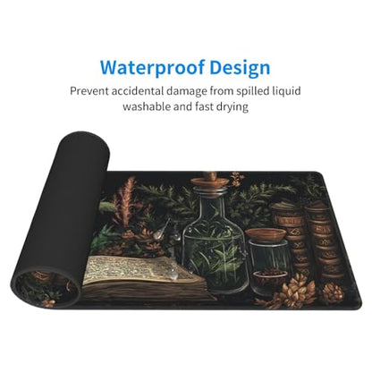 Dark Academia Mouse Pad XL Large Mousepad Non Slip Rubber Base Desk Mat for Laptop Computer Gaming 31.5" X 12" - color: Dark Academy