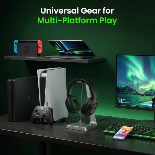 GlomTheia Flare X Wired Gaming Headset with Mic for Xbox Series S/X PS5 PC | 50mm driver, Flip-to-mute cardioid mic, 3.5mm audio jack