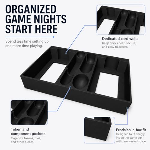 Board Game Insert for 1920 Wall Street – Card and Token Organizer | in-Box Component Storage Tray | Keeps Game Pieces Sorted and Ready to Play | Tabletop Gaming Accessory