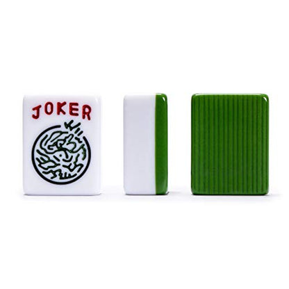 Yellow Mountain Imports Set of 166 American Mahjong Tiles, Huntington (Tiles Only Set) - color: Green