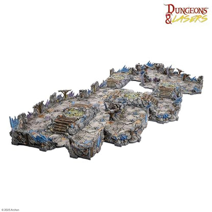 Dungeons & Lasers Prepainted Terrain Set for DND and Tabletop RPG Games - 5E Compatible with 28mm-32mm Scale Miniatures - Modular Design for Fast Assembly, Ages 14+